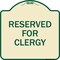 Signmission Reserved for Clergy Heavy-Gauge Aluminum Architectural Sign, 18" x 18", TG-1818-23214 A-DES-TG-1818-23214 - alternate 1